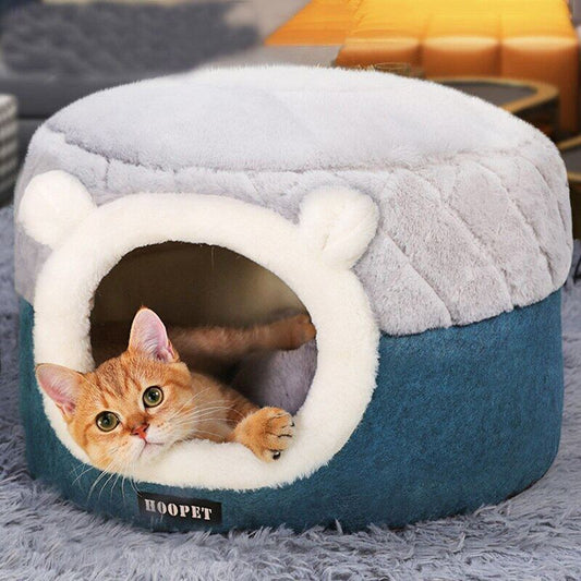 Small Plush Cat Bed House