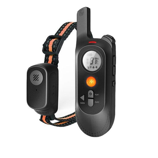 Dog Training Device - Recording Dog Training Collar-Black & Orange