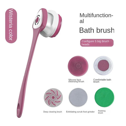 Cordless Silicone Body Scrubber: USB Rechargeable Shower & Bath Brush